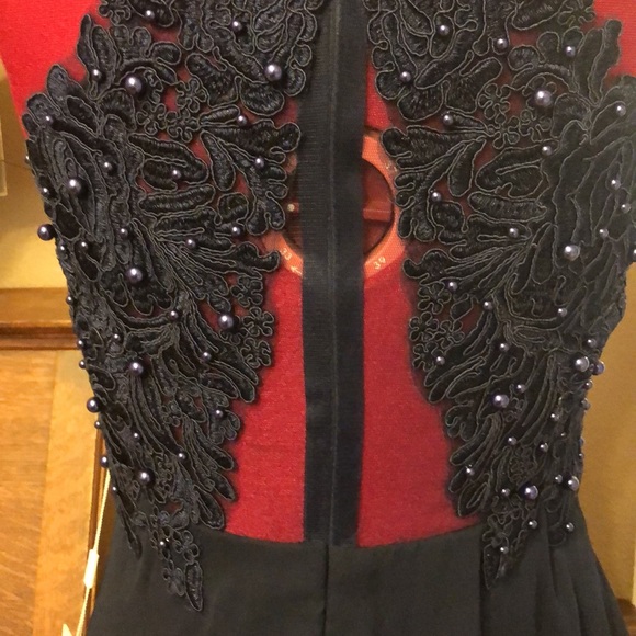 navy blue Prom/bridesmaids dress beaded 2 - Picture 3 of 11